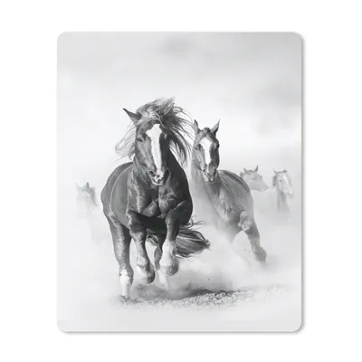 Produktbild von MuchoWow® Mauspad Mousepad Pferde - Tiere - Illustration 19x23 cm - Mousepads - Maus Mat - Pad - Mausunterlage - Mauspads - Spielen