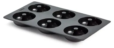 Productafbeelding van Lékué Donut-siliconen vorm, voor 6 donuts, zwart