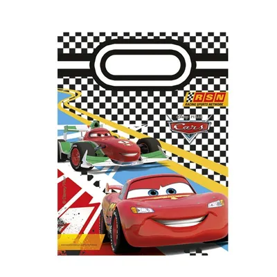 Produktbild von Cars-Geschenktüten Disney-Geburtstagstüten Lizenzartikel 6 Stück schwarz-weiss-bunt