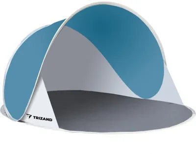 Productafbeelding van Trizand 10179 Zelfopzettende strandtent 145 x 70 x 100 cm blauwgrijs