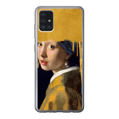 Produktbild von MuchoWow® Handyhülle Schutzhülle Hülle für Samsung Galaxy A52 5G Mädchen mit einem Perlenohrring - Gold - Vermeer Silikon Softcase Handy Hülle - Umschlag