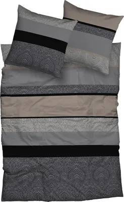Produktbild von Casatex Bettwäsche Dami" taupe 1x 135x200 cm + 1x 80x80 cm"
