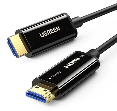 Image de Câble HDMI 2.1 optique 8K 48 Gbps noir, rapide, stable et robuste, 10 m