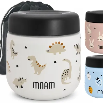 Thermocontainer 500 ml für Baby- und Kindermahlzeiten, Dino-Design