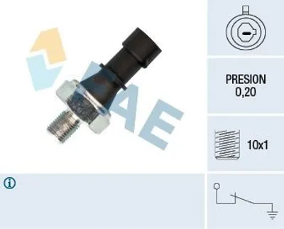 Produktbild von FAE 12438 Öldruckschalter Öldrucksensor für OPEL Corsa D Schrägheck (S07) ZAFIRA B (A05) Meriva A (X03) Astra H Caravan (A04) Astra H Schrägheck (A04)