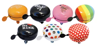 Produktbild von Fahrradklingel XXL Ding Dong 80mm Fahrrad Klingel Glocke Fahrradglocke, Farbe:pink - Erdbeere