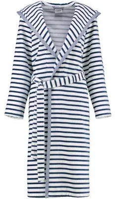 Produktbild von Cawö Damen-Bademantel Kapuze Breton Navy (Größe 42)