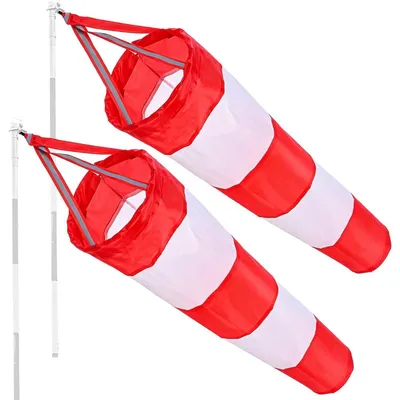 Productafbeelding van 2 windvlaggen voor buiten, 80 cm, rood-wit