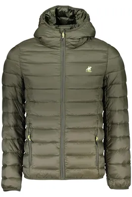 Image de Veste pour homme verte - capuche, poches et fermeture éclair - 100 g, très légère