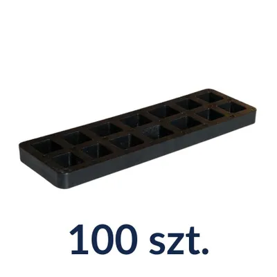 Produktbild von Montageunterlagen für hohe Belastungen 160 × 50 mm, Stärke 10 mm, Distanzplatten bis 4 Tonnen – 100 Stück