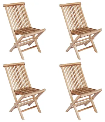 Immagine prodotto di vidaXL Sedia da giardino pieghevole, set di 4, legno massello di teak naturale