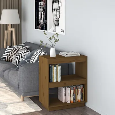 Produktbild von vidaXL Bücherregal Honigbraun 60x35x71 cm Massivholz Kiefer - Bücherregal - Bücherregale - Holz Bücherregal - Raumteiler
