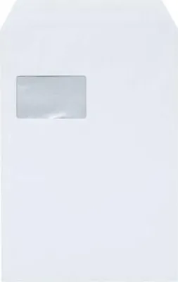 Produktbild von Umschläge C4 A4, weiß, selbstklebend HK, FENSTER LINKS, 250 Stück.