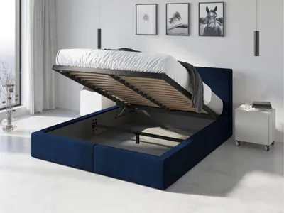 Produktbild von Interbeds Polsterbett 120x200 Bett Doppelbett mit Stauraum mit Lattenrost Bettkasten Boxspringbett hydrophob gepolsterter Bettrahmen