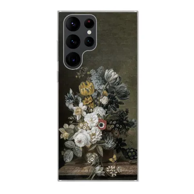 Produktbild von MuchoWow® Handyhülle Schutzhülle Hülle für Samsung Galaxy S22 Ultra Stilleben mit Blumen - Alte Meister - Malerei Silikon Softcase Handy Hülle - Abbildung