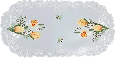 Immagine prodotto di Tovaglia, runner, ricamato, motivo pasquale, fiori 35x70