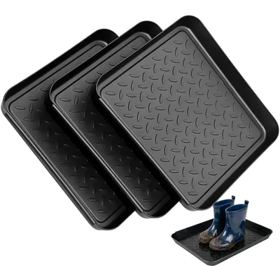 Produktbild von Ablageboxen 3 Stück - 35 x 27,5 x 3 cm, für Schuhe, wasserfest