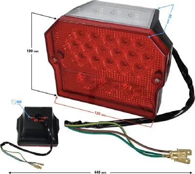 Zdjęcie produktu dla Lampa Tylna Do Motocykla Mz Led