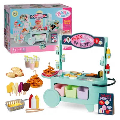 Produktbild von BABY born Snack Shop, Essensstand für Puppen mit Soundeffekten inkl. 25 Snacks