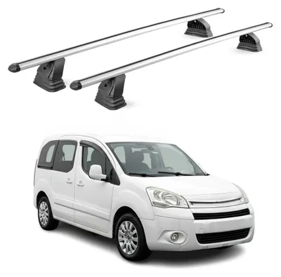 Image de Barres de toit transversales Alu pour Citroen Berlingo II 2008-2018 Gris 2x