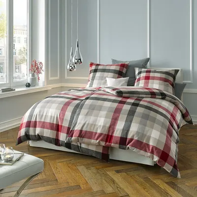 Produktbild von Fleuresse gewebte Edelflanell Bettwäsche Lech Karo klassik 135x200 cm + 80x80 cm