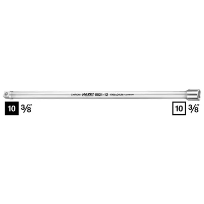 Obrázek produktu pro Prodloužení HAZET 8821-12 Čtvercový dutý 10 mm (3/8 palce) Čtvercový plný 10 mm (3/8 palce)