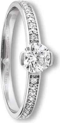 Produktbild von Ring Zirkonia 333/- Weißgold 56