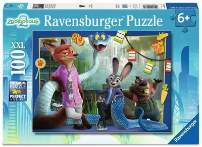Zdjęcie produktu dla Ravensburger Zoomania, 100 szt., Animals, 6 lat(a)