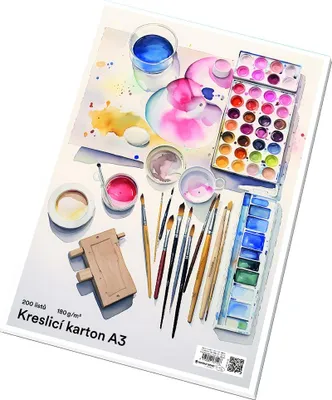 Image de Papírny Brno - carton à dessin A3, 180 g/m2, 200 feuilles