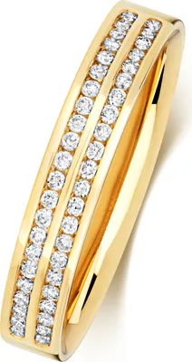 Produktbild von 9 Karat (375) Gold 3mm Soft Court Form Diamant Trauring/Ehering/Hochzeitsring Brillant-Schliff 0.22 Karat HI - I1, 51 (16.2); TRS368129KYRSL