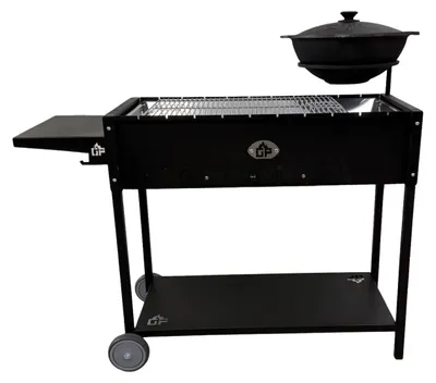 Produktbild von Mangal Set Batyr 80 Schaschlikgrill 80cm mit Grillrost Kasan 8L