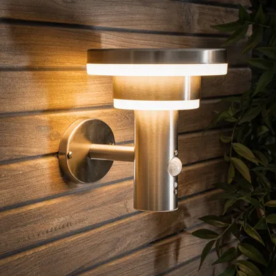 Image de esotec Solar Applique murale Modena avec capteur PIR METAL IP44 résistant aux intempéries 102753
