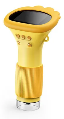Obrázek produktu pro Ruční mikroskop s 2palcovým displejem, 2 MP, 100–1000násobným zoomem, HD zobrazením v reálném čase, přenosný, s 8 LED diodami, oranžový