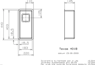 Produktbild von Reginox Elite TEXAS 18 x 40 Edelstahlspüle flächenbündig - Ausschnittmaß 200 x 420 mm / Spüle Edelstahl / Unterbau