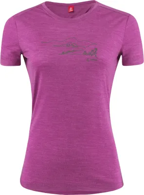 Produktbild von Loeffler Hemd kurzarm W Printshirt Country Merino - Lyocell™ Lila