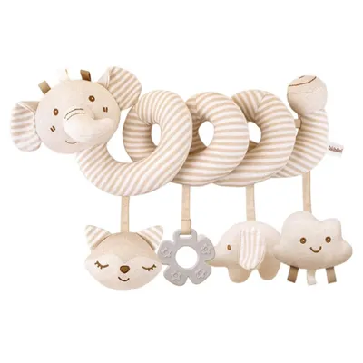 Produktbild von Baby Spielzeug Spiral für Kinderwagen & Babybett – Plüsch Aktivitätsspielzeug 0+ Monate