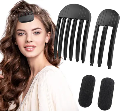 Imagen del producto de Pinzas para el cabello con efecto volumen, juego de 4 unidades, color , aptas para todo tipo de cabello