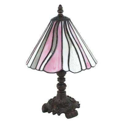 Obrázok produktu pre Clayre & Eef 5LL-6193 Tiffany stolová lampa ružová, modrá Ø 20x34 cm E14-max 1x25W