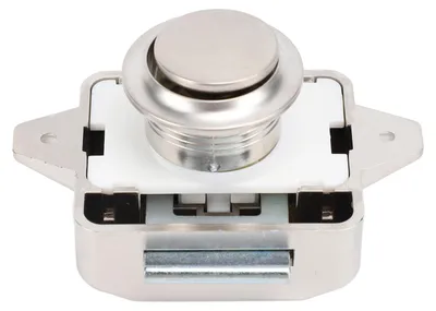 Imagen del producto de Cerradura de botón para armarios, diseño elegante, sin necesidad de llave. Candado de botón para puertas de armarios, ideal para vehículos recreativos, yates, autocaravanas, caravanas. Color perla