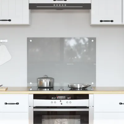 Produktbild von Design Küchenrückwand Hellgrau 70 x 50 x 0.6 cm Gehärtetes Glas - Küchenersatzteile 2025 Neu8318267 1parcel