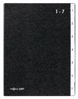 Produktbild von PAGNA Pultordner DIN A4 7 Fächer 1-7 schwarz