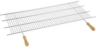 Productafbeelding van Cut-Out Grillrek 100 x 40 cm met Houten Handvatten