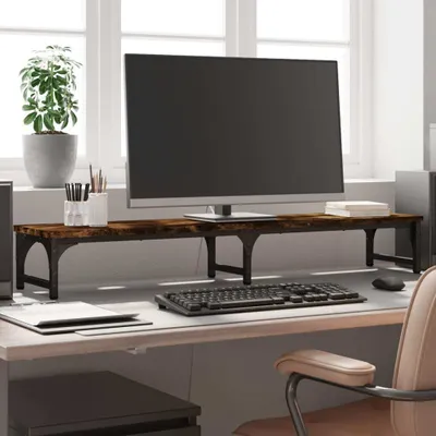 Obrázek produktu pro "Black Friday" stojan na monitor kouřový dub 105x23x15,5 cm materiál na bázi dřeva - Stojan na monitor CC2822