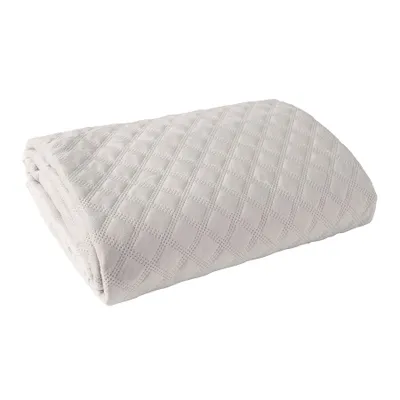 Obrázek produktu pro Přikrývka, prošívaná, moderní, samet Velvi 170x210 018, teplá světle šedá