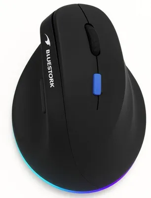Immagine prodotto di Mouse ergonomica per destrimani - 2.4G+BT - BLUESTORK - Tasto blu, 4800 DPI - Nero