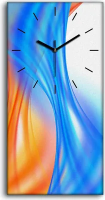 Produktbild von Dekor Leinwand Uhr Wandbilder Geräuschlos 30x60 Wellen der Abstrakten Kunst - schwarze Hände