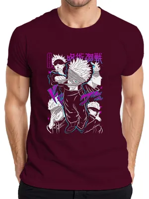 Produktbild von Satoru Gojo Jujutsu Kaisen Anime Manga Augenbinde Geschenk cool Herren T-Shirt, Burgundy, S