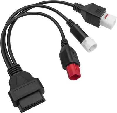 Immagine prodotto di Adattatore diagnostico per motori da 3, 4 o 6 pin, compatibile con OBD2, per motociclette