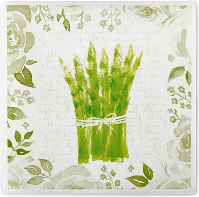 Produktbild von Sovie HOME Serviette Spargel in Weiß-Grün aus Linclass® Airlaid 40 x 40 cm, 12 Stück