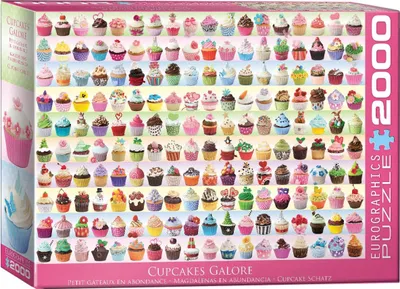 Image de Merveilleux cupcakes - 2000 pièces de puzzle au format 67,6x96,8 cm